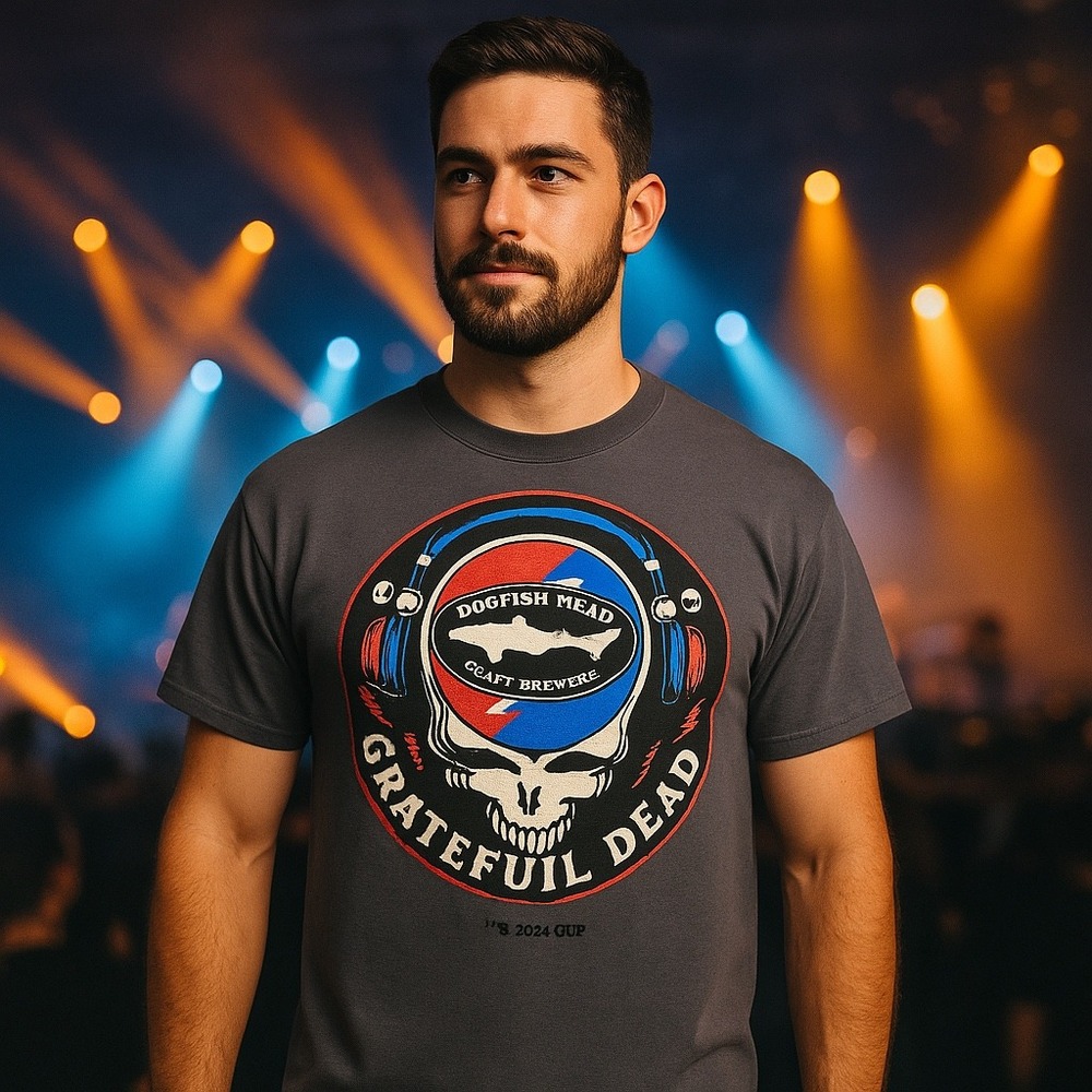 Dogfish Head x Grateful Dead‎ Comfort Colors Tee XL Graphic Band Beer Collab